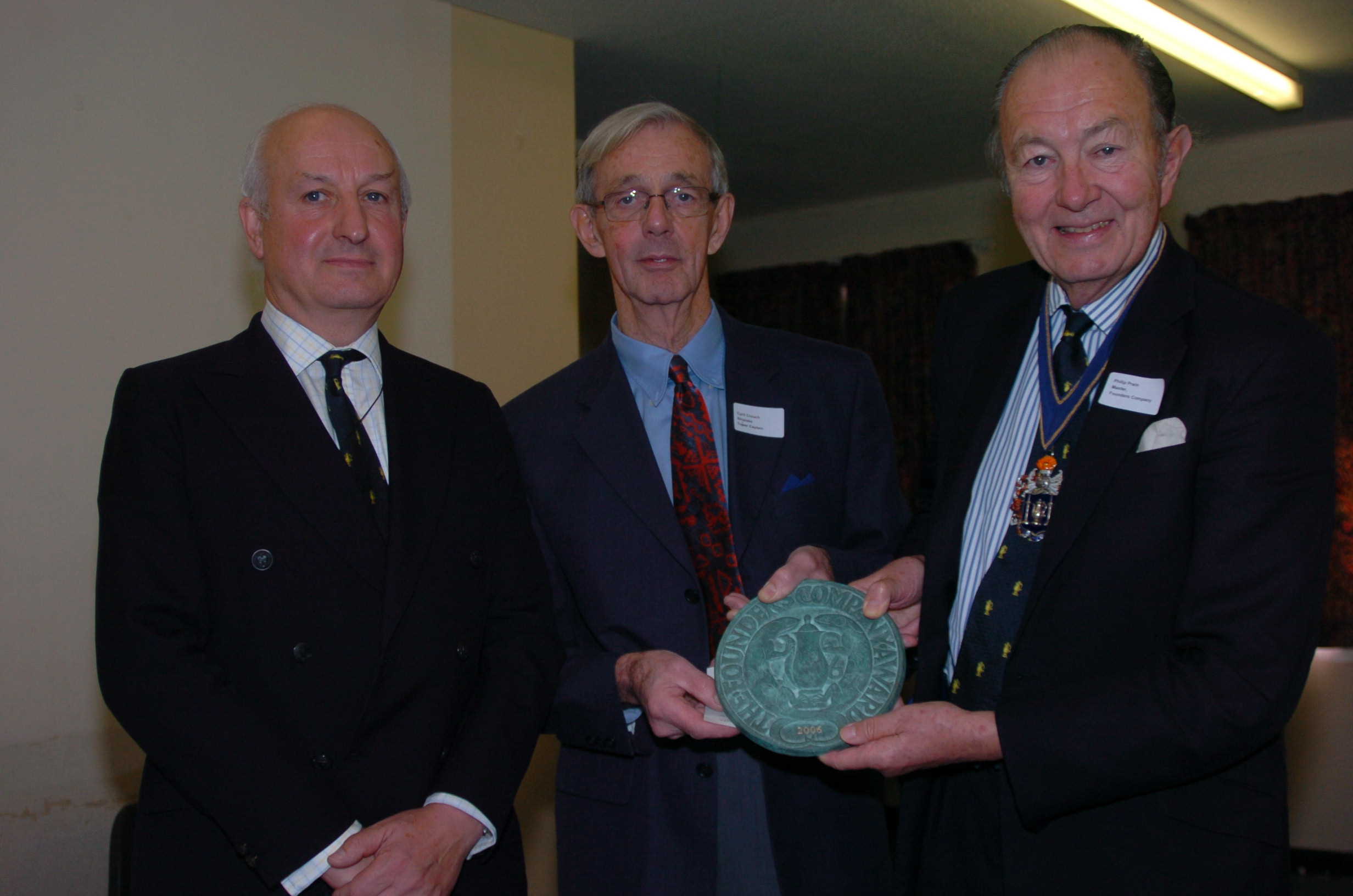 The Presentation of the plaque to Cyril Crouch