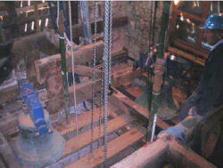 The 3rd and 4th being lowered into the ringing chamber