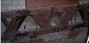 Filled holes and the retained old north frame side