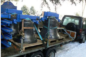 The new bells arrive at Shiplake