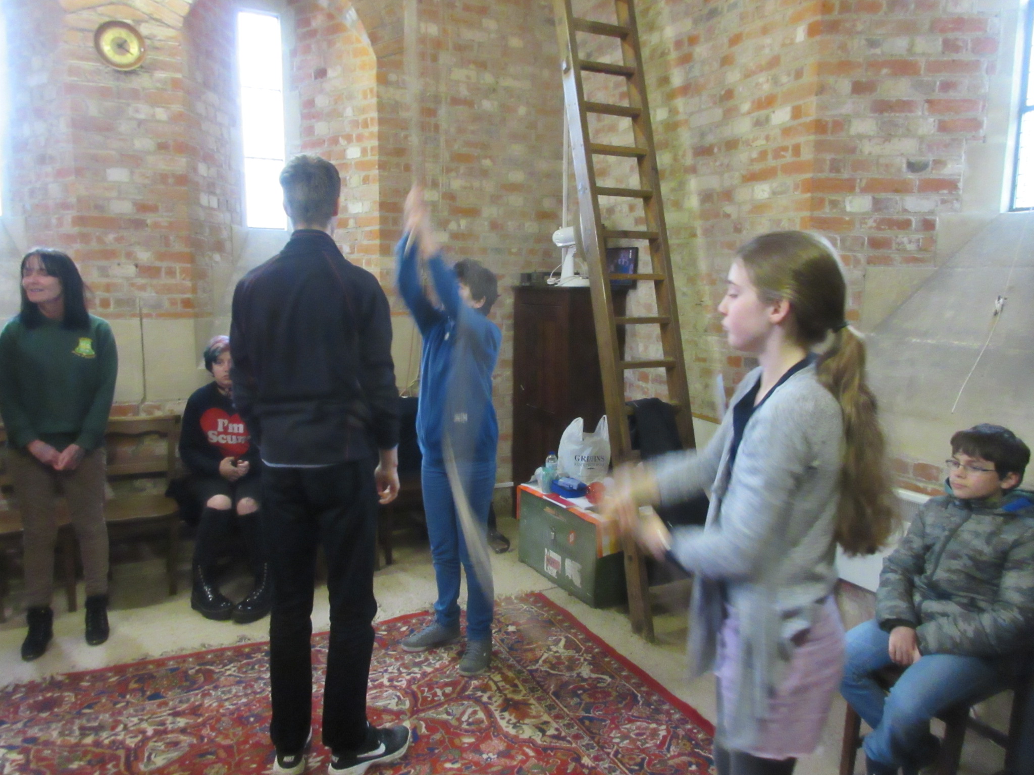 Youth ringers during the 2020 February half-term outing.