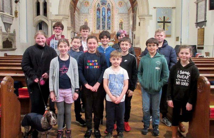 Youth ringers during the 2020 February half-term outing.